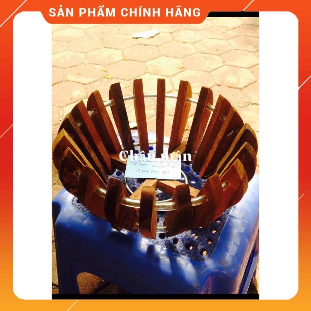 CHẬU GỖ CĂM XE TRỒNG LAN- CHẬU MẬN F25