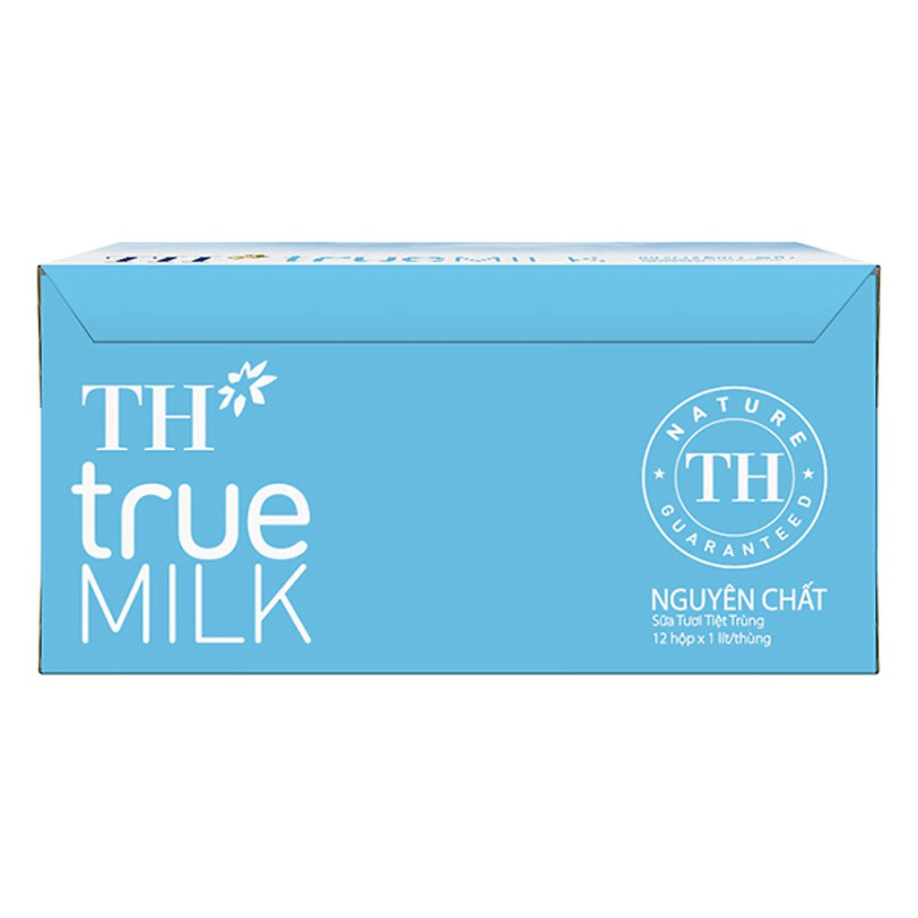Thùng 12  Hộp 1L Sữa Tươi Tiệt Trùng TH True MILK Có Đường / Nguyên Chất / Ít Đường Dễ Uống