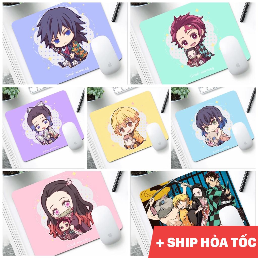 Lót chuột, pad chuột Anime Demon Slayer Kimetsu No Yaiba 80x30 cm dày 3mm bề mặt speed di chuột cực êm