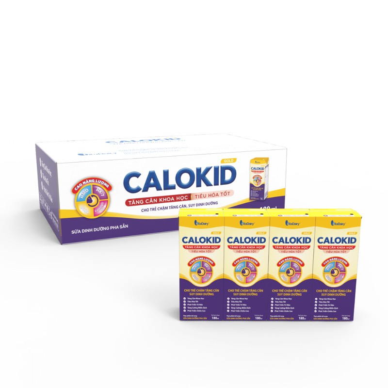Combo 24 hộp Sữa bột pha sẵn Calokid Gold 110ml