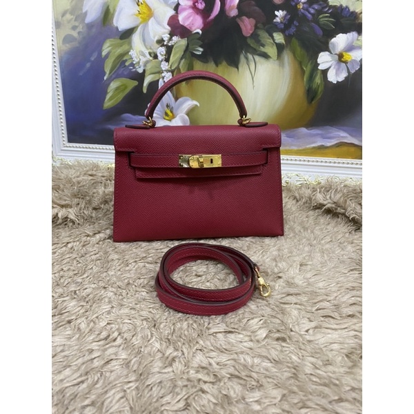 Túi xách màu mận size 19