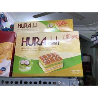HÀNG CHÍNH HÃNG - Bánh Hura Deli Hương Cốm Dừa Hộp 336g