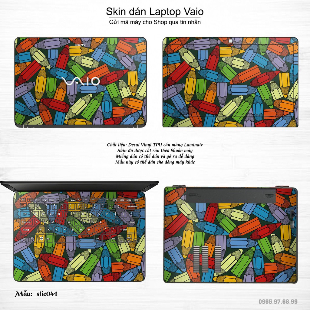 Skin dán Laptop Sony Vaio in hình Hoa văn sticker nhiều mẫu 7 (inbox mã máy cho Shop)