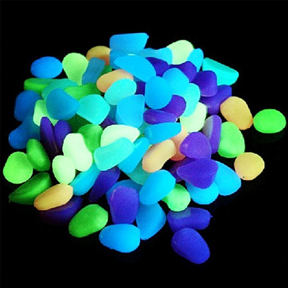 Đá cuội nhiều màu dạ quang phát sáng trong bóng tối trang trí bể cá/ sân vườn