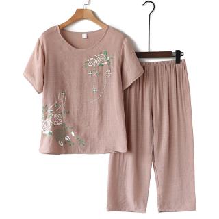 Bộ Đồ Ngắn Tay Thời Trang Dành Cho Nữ 50 Tuổi