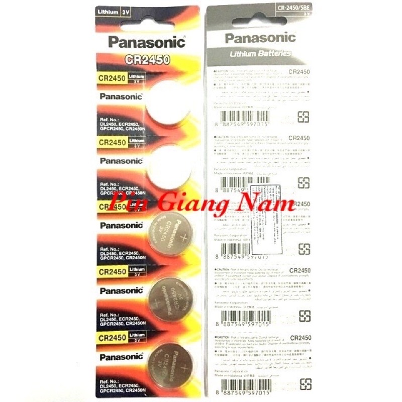 Pin CR2450 Panasonic 3V Lithium