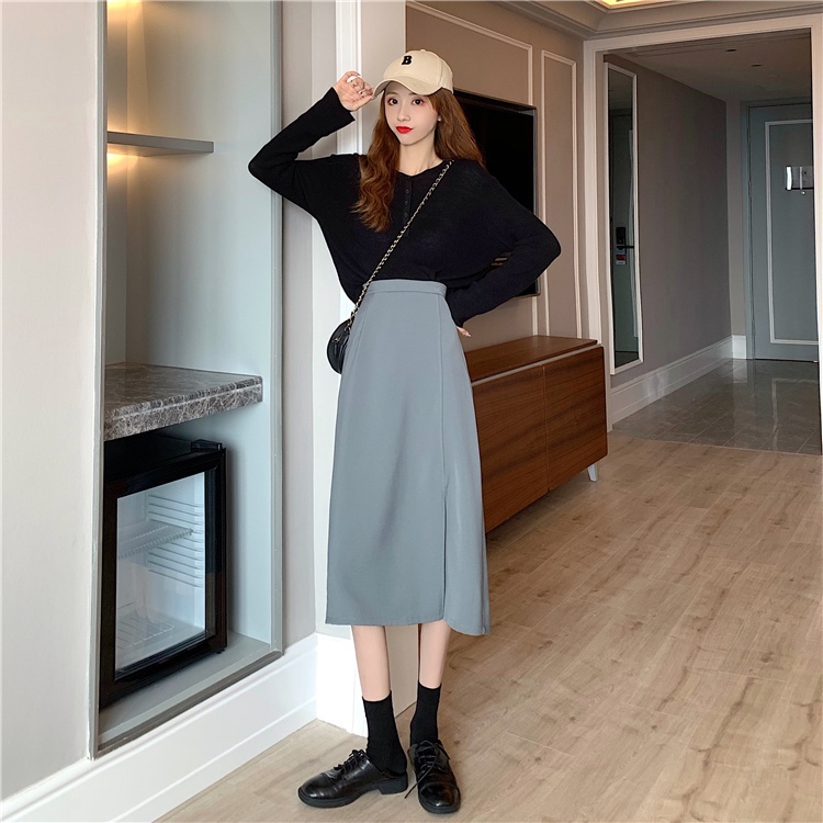 Chân Váy Chữ A Lưng Cao Phong Cách Hàn Quốc Dễ Phối Đồ