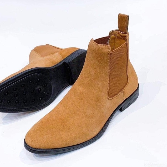 Giày Chelsea boots da bò lộn tăng chiều cao
