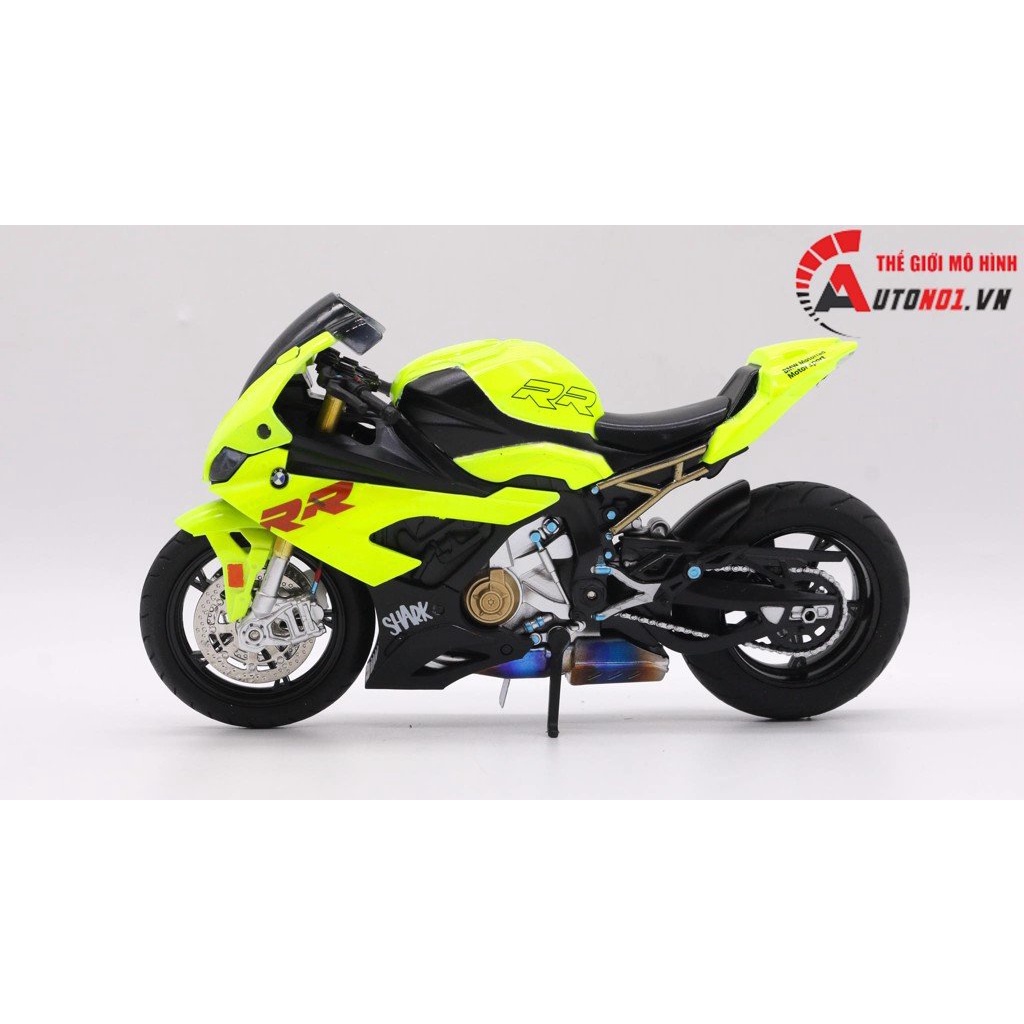 MÔ HÌNH XE ĐỘ BMW S1000RR GREEN ĐỘ PÔ SC TỈ LỆ 1:12 AUTONO1 D193