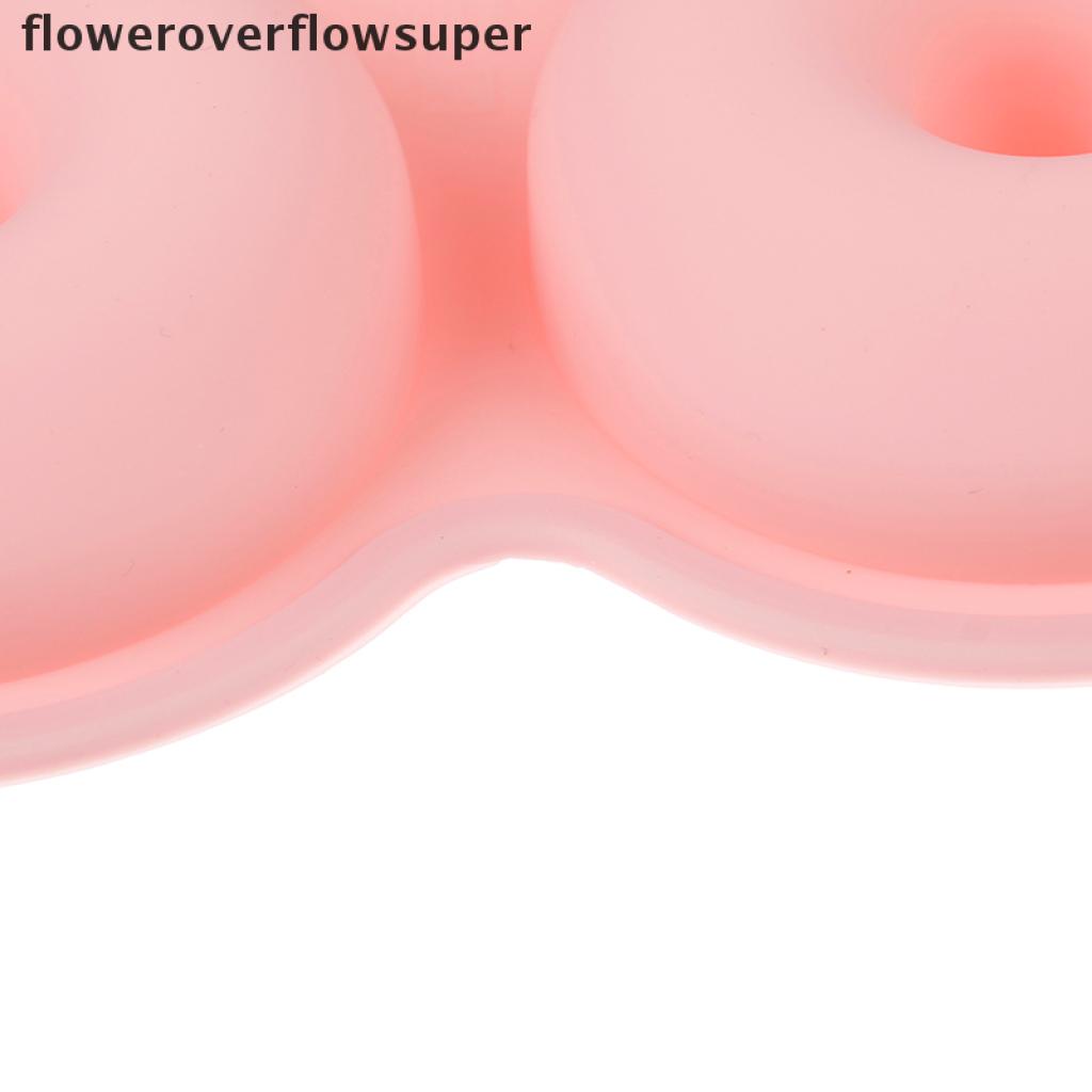Bộ 4 Khuôn Silicone Làm Bánh Donut Chống Dính Kèm 4 Khuôn Làm Bánh Donut