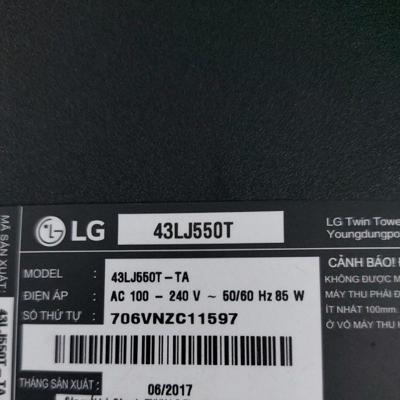 Bo mạch tivi LG 43LJ550 43LJ550T