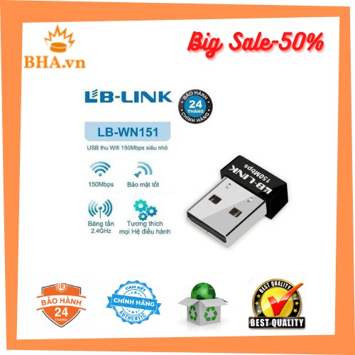 Bộ thu wifi LB-LINK BL-WN151 tốc độ 150Mb thumbnail