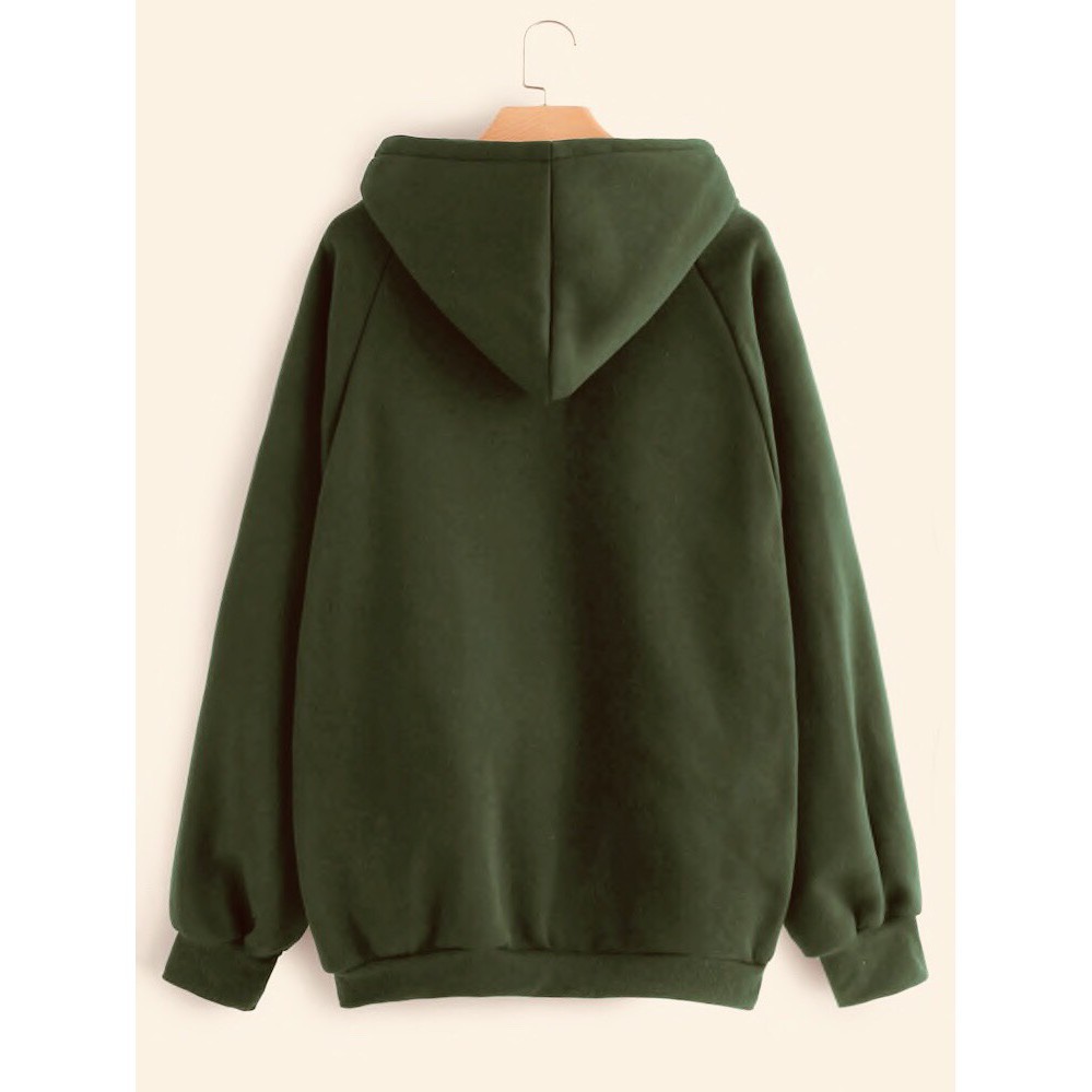 Áo hoodie nỉ 🌸FREESHIP🌸 Áo hoodie Nam Nữ Trơn Màu Xanh Rêu chất nỉ ngoại, hàng cao cấp Unisex