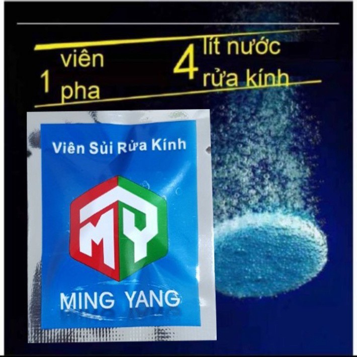Viên sủi rửa kính ô tô MINH DƯƠNG (YANG) tẩy sạch kính tạo hiệu ứng lá sen