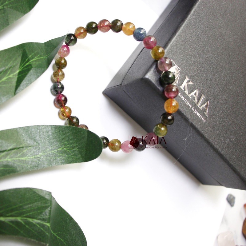 Vòng tay phong thủy Tourmaline 6 li thiên nhiên - KAIA