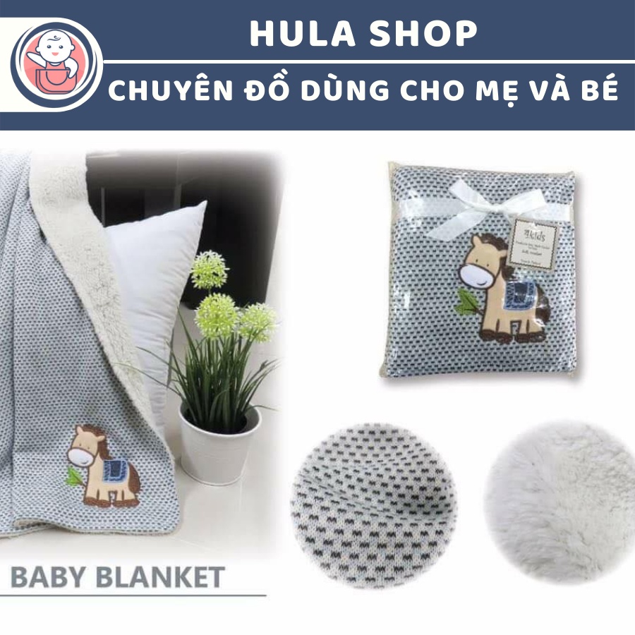 Chăn mắt lưới chống ngạt lót lông 4KIDS cho bé yêu