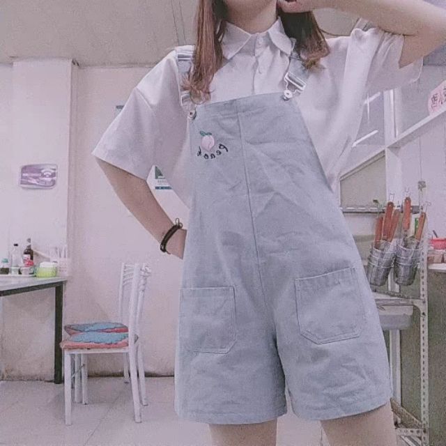 Quần yếm hình quả đào xinh xắn - sẵn be