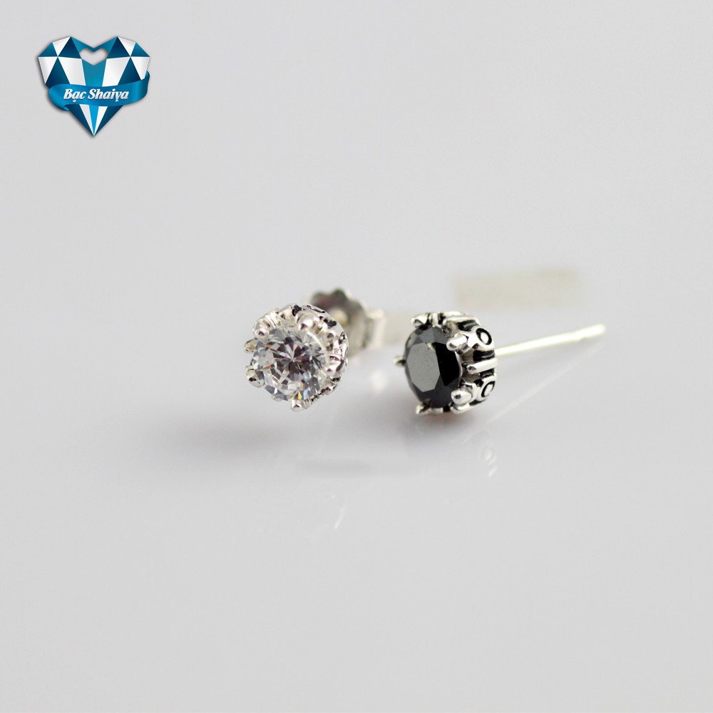 Khuyên Tai Nam Bạc 925 TRANG SỨC SHAIYA  KN 41   Đá Cz 6,0mm -