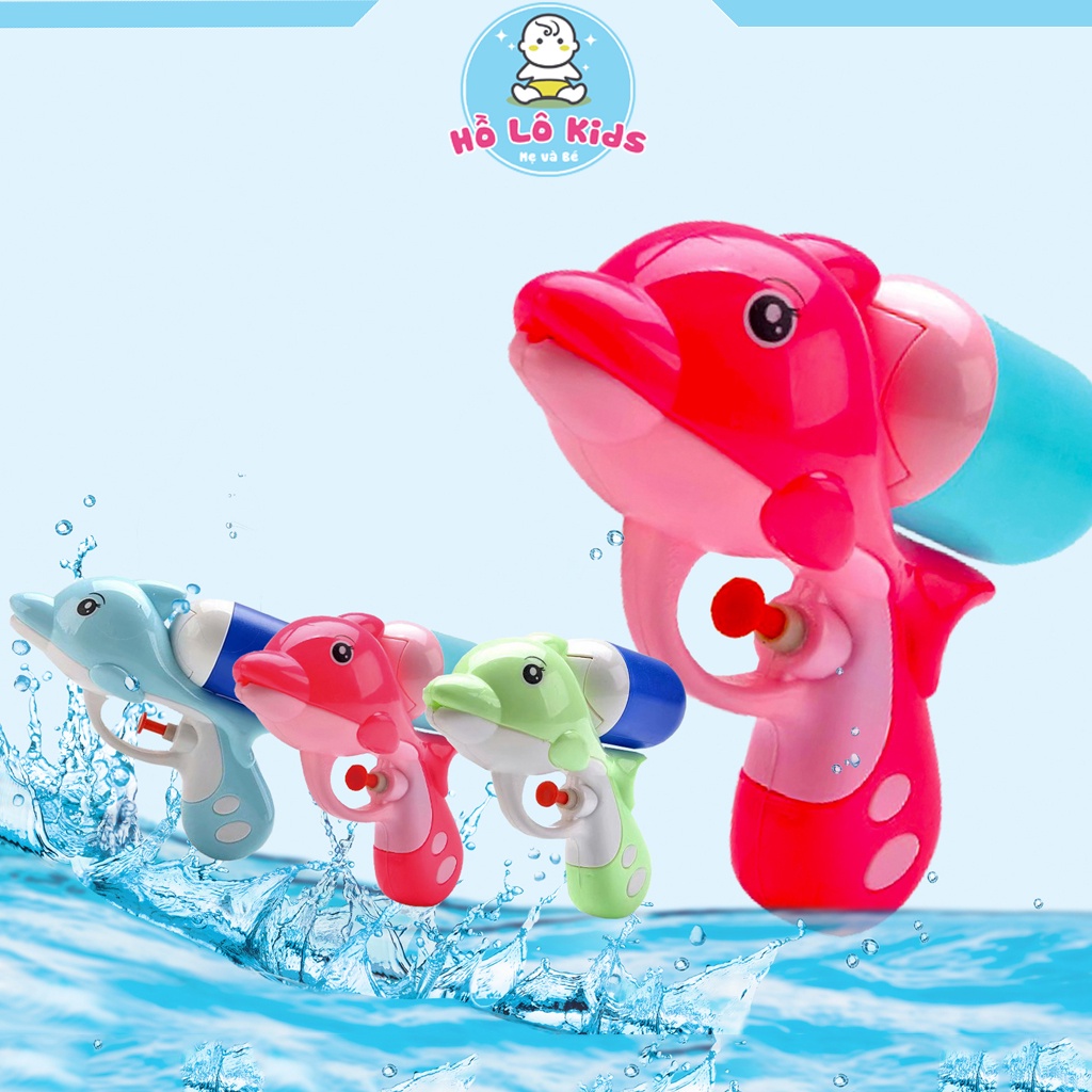 Súng nước hình cá heo giá rẻ cho bé vui đùa vận động ngoài trời Hồ Lô Kids