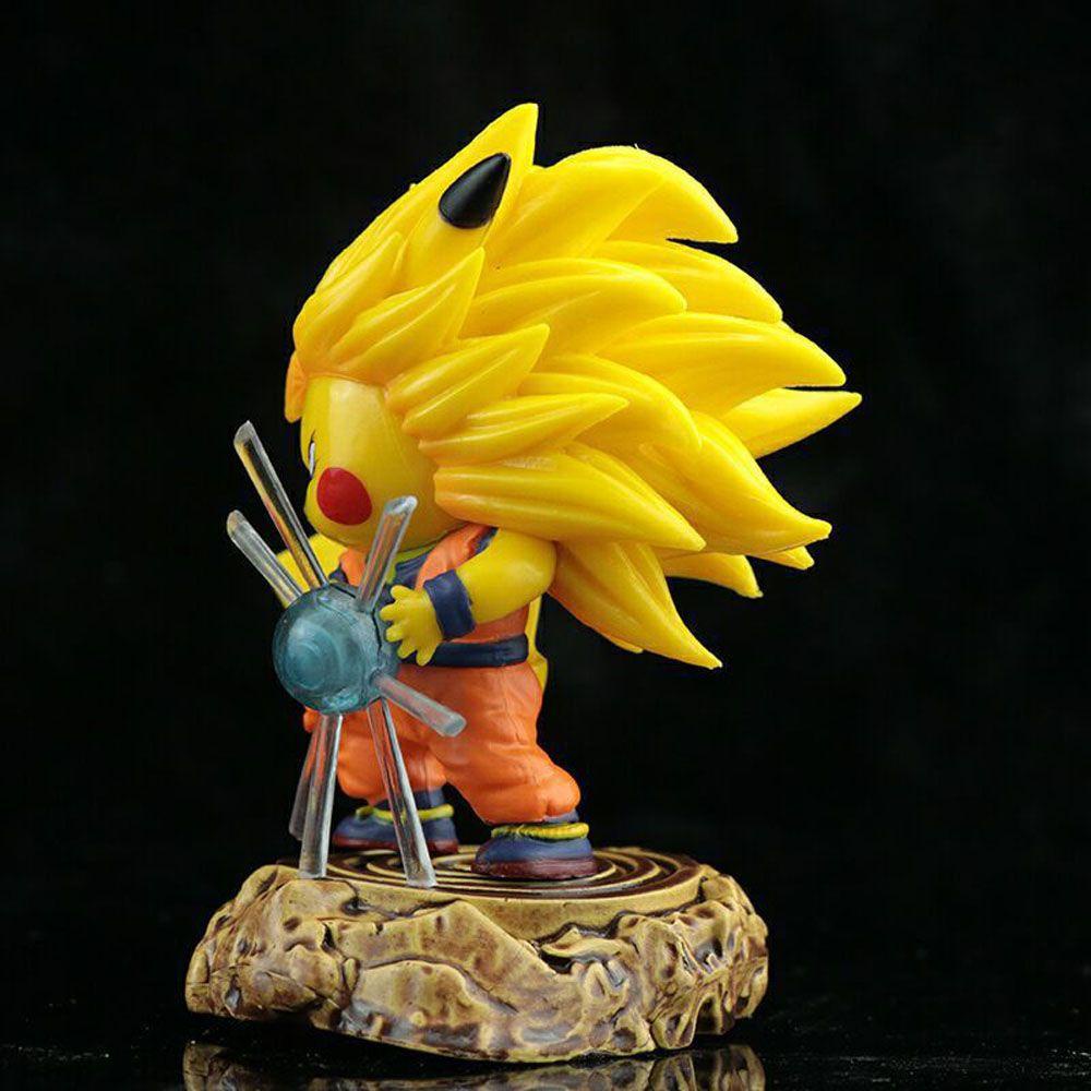 Mô Hình Nhân Vật Hoạt Hình Pikachu Son Goku Bằng PVC Trang Trí
