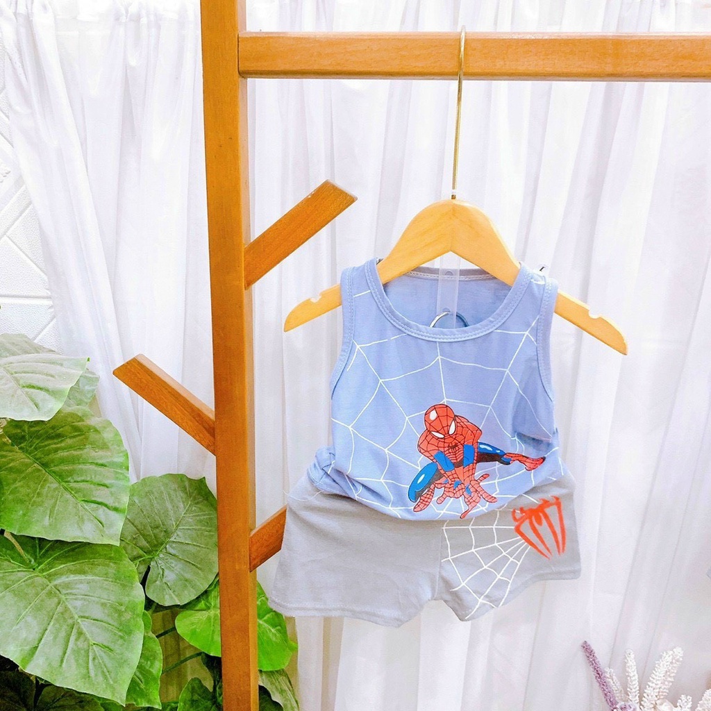 Bộ ba lỗ spidermen cho bé trai 8-18kg