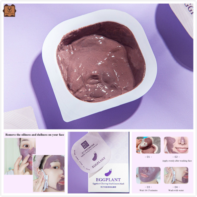 (Hàng Mới Về) 1 Mặt Nạ Bùn Chiết Xuất Trứng / Cà Chua Dưỡng Ẩm Làm Trắng Và Se Khít Lỗ Chân Lông