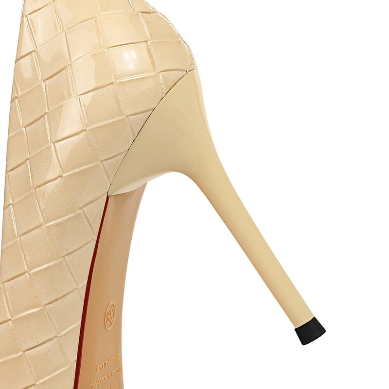 Giày cao gót 9.5cm BIGTREE 1932-1 da bóng mũi nhọn miệng nông thời trang cho nữ