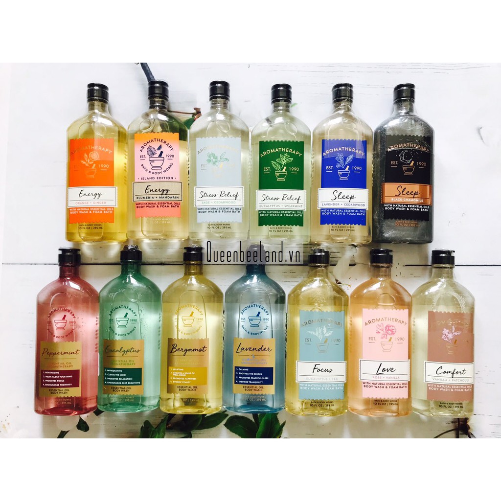 SỮA TẮM BATH &amp; BODY WORKS AROMATHERAPY BODY WASH &amp; FOAM BATH