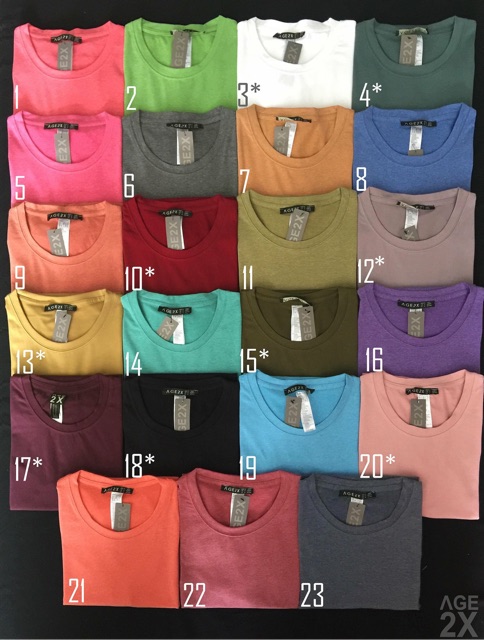 ÁO PHÔNG TRƠN ĐỐM AGE2X NAM NỮ