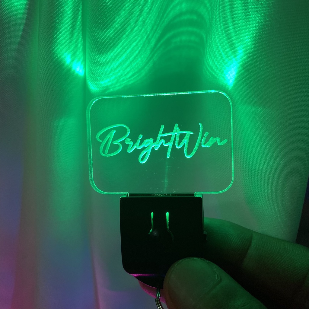 Móc Khóa Đèn Led Thegioipuzzle Khắc Theo Yêu Cầu