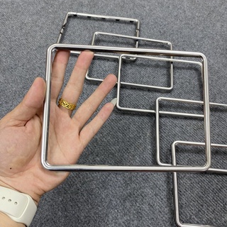 Ốp biển số xe máy Titan 7 màu - ốp inox - vàng - xanh đầy đủ khung viền và ốp mica bảng số