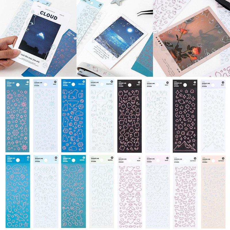 Sticker Dán Tường Bằng pvc Ánh Laze Họa Tiết Hoạt Hình 6*18cm