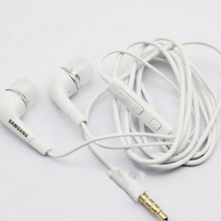 Tai nghe Samsung chân tròn Jack 3,5mm có míc dùng cho nhiều loại điện thoại máy tính, có núm cao su