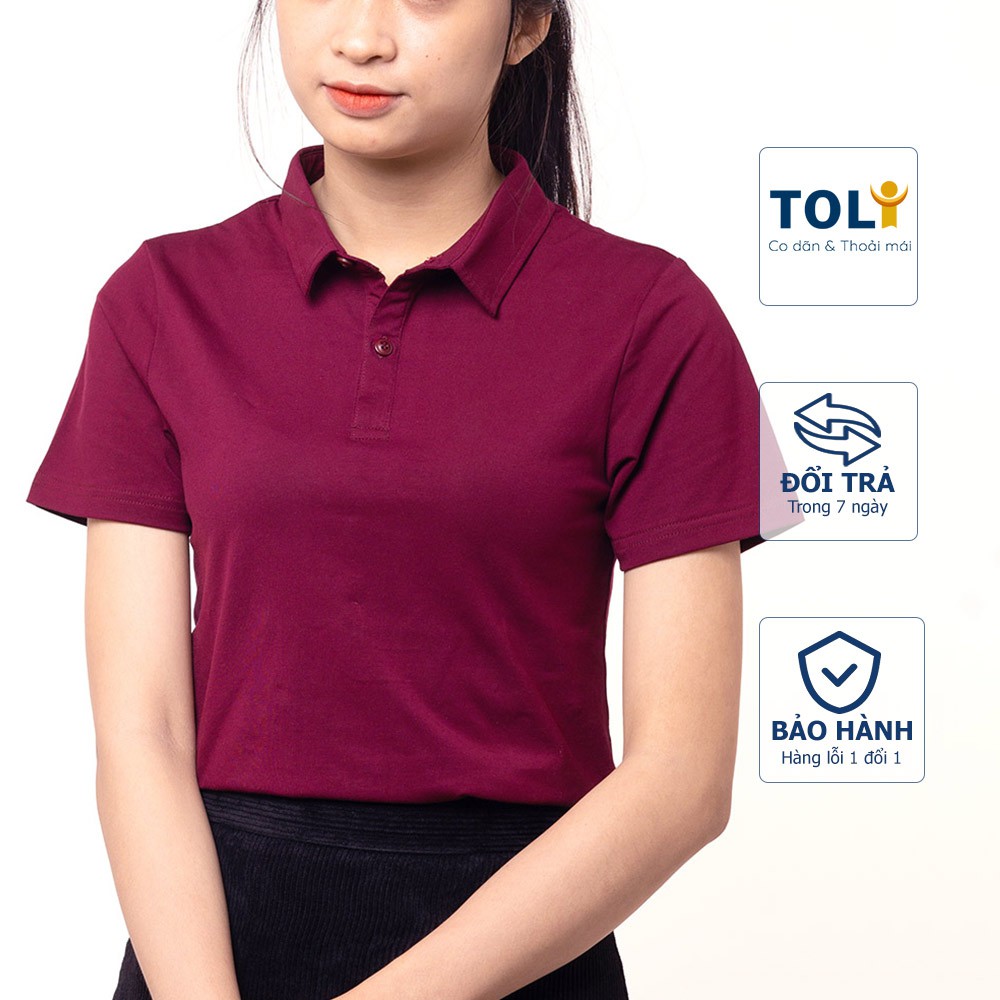 Áo thun nữ Cổ Sơ Mi (Cổ trụ) TOLI, chất cotton 4 chiều mềm mịn, co dãn [NHIỀU MÀU] | WebRaoVat - webraovat.net.vn