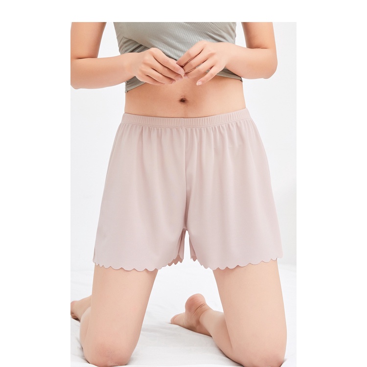 Quần Bảo Hộ Dáng Rộng Vải Lụa Lạnh Mỏng Không Đường May Chống Chói Thời Trang Mùa Hè Cho Nữ