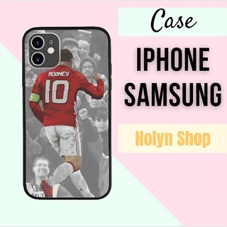 Ốp Màu Đen In Hình Cầu Thủ Bóng Đá Rooney Vung Nắm Tay Hot Trend Cao Cấp mcm cho IPHONE SAMSUNG MAN20211121