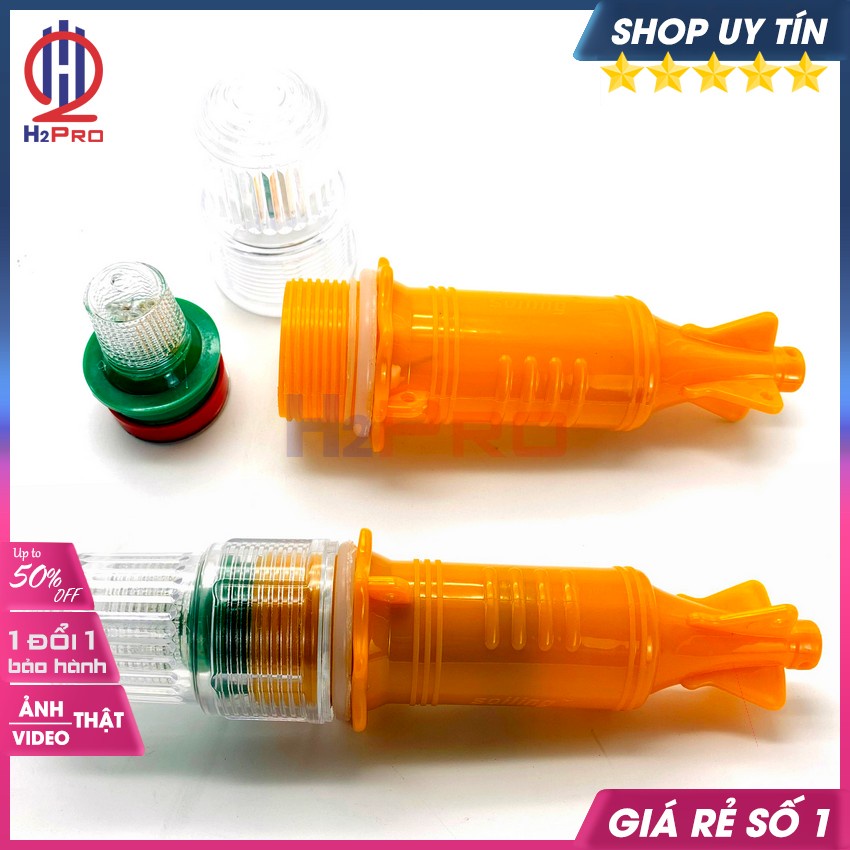 Đèn Chớp Cảnh Báo Vỏ Vàng-Nháy Xanh Đỏ Chống Nước Tặng Pin, Đèn Báo Hiệu Tàu Biển,Thu Hút Khách Hàng Cao Cấp-H2Pro Audio