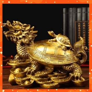Long Quy cõng con bằng đồng, rùa đầu rồng cõng con, rùa cõng con, cõng vàng, bát quái. Linh vật trấn trạch