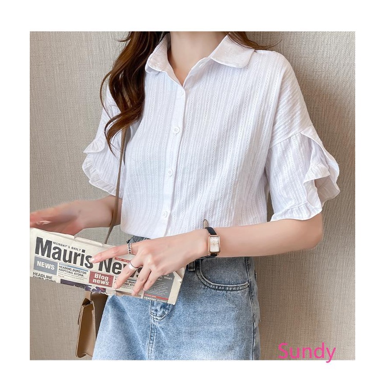 Áo Kiểu Chiffon Tay Ngắn Plus Size Thời Trang Mùa Hè Dành Cho Nữ