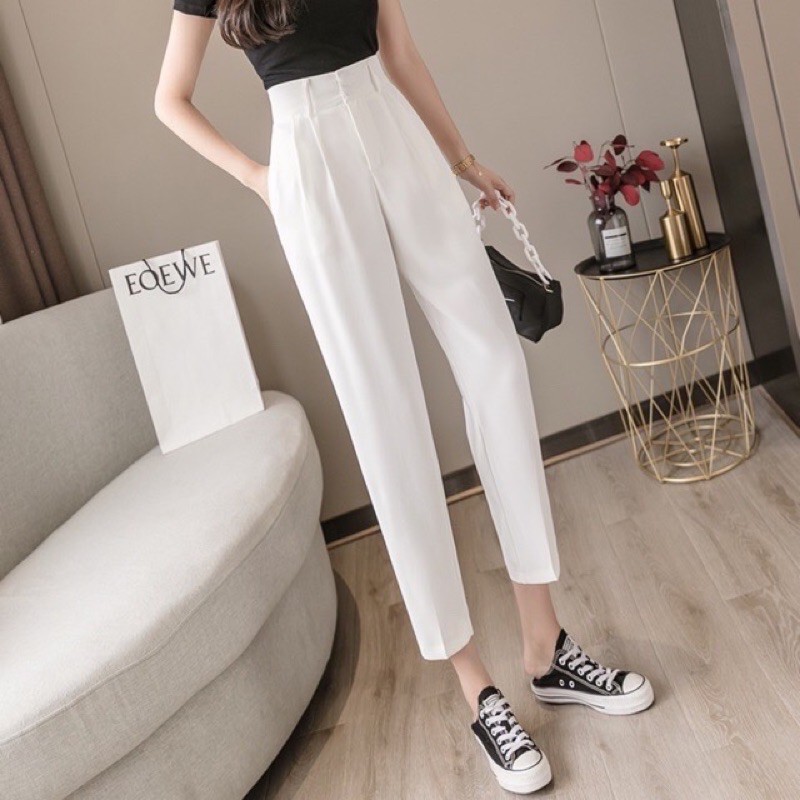 Quần baggy nữ cạp to 3 khuy công sở siêu Hot