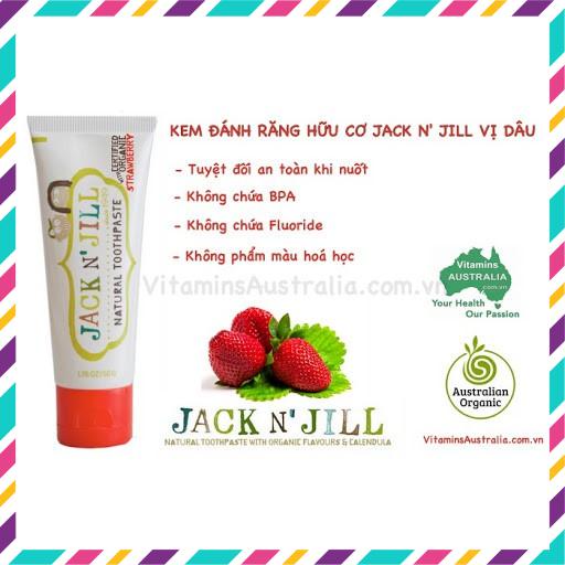 [Chính Hãng]   [ORGANIC - Hữu cơ] Kem đánh răng trẻ em Jack N' Jill của Úc 50g