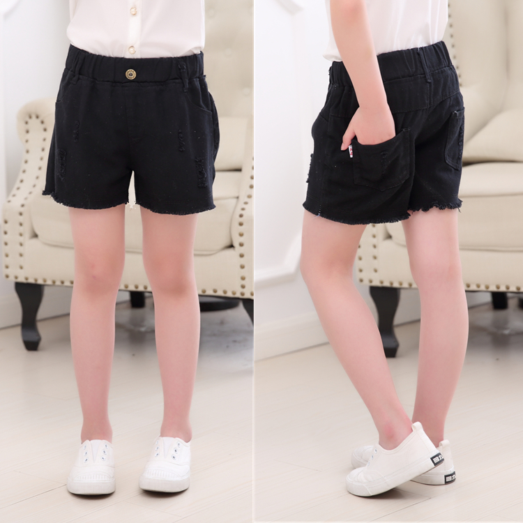 Quần Short Jeans Đáng Yêu Cho Bé Gái 5-15 Tuổi 3-7 - 9-12 Tuổi