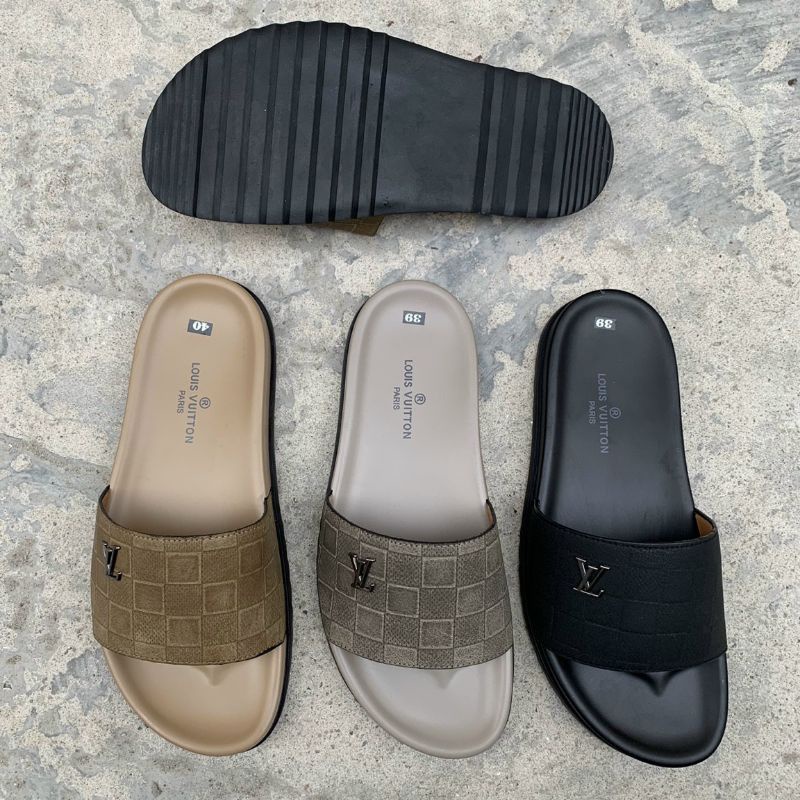Dép quai ngang LV sang chảnh