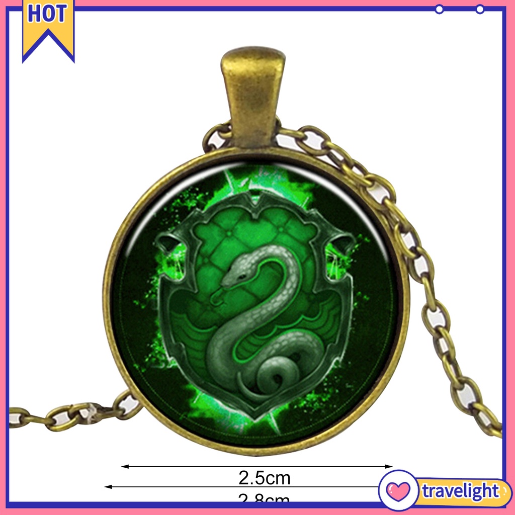(Travelight) Vòng cổ mặt đá quý tròn họa tiết hoạt hình Gryffindor