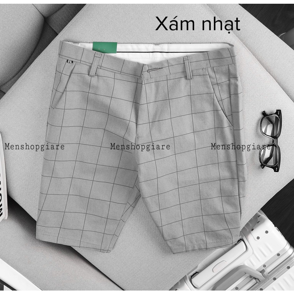Quần short kẻ sọc nam Hàn Quốc chuẩn shop menshopgiare