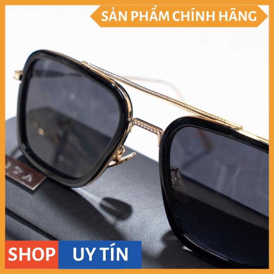 Mắt kính râm nam nữ kính mát FULLBOX HÃNG POSHOP IRON MAN EDITH gọng kim loại cao cấp chống chói tia UV thời trang