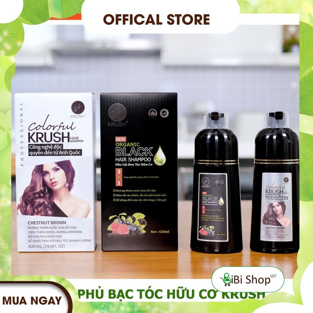 Dầu Gội Thảo Dược Đen Tóc Krush Đến Từ Anh Quốc