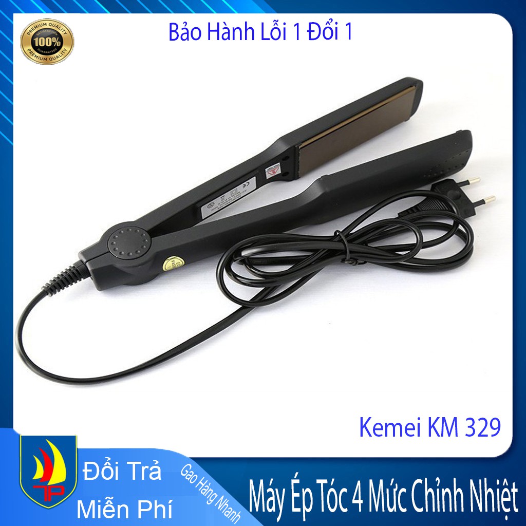 Máy Ép Tóc 4 Mức Chỉnh Nhiệt Kemei KM 329 chức năng: tạo kiểu tóc - là thẳng tóc