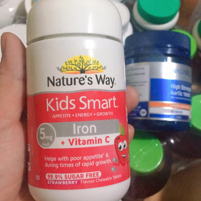 Nature's Way Kids Smart Iron + Vitamin C bổ sung sắt + vitamin C cho trẻ trên 2 tuổi