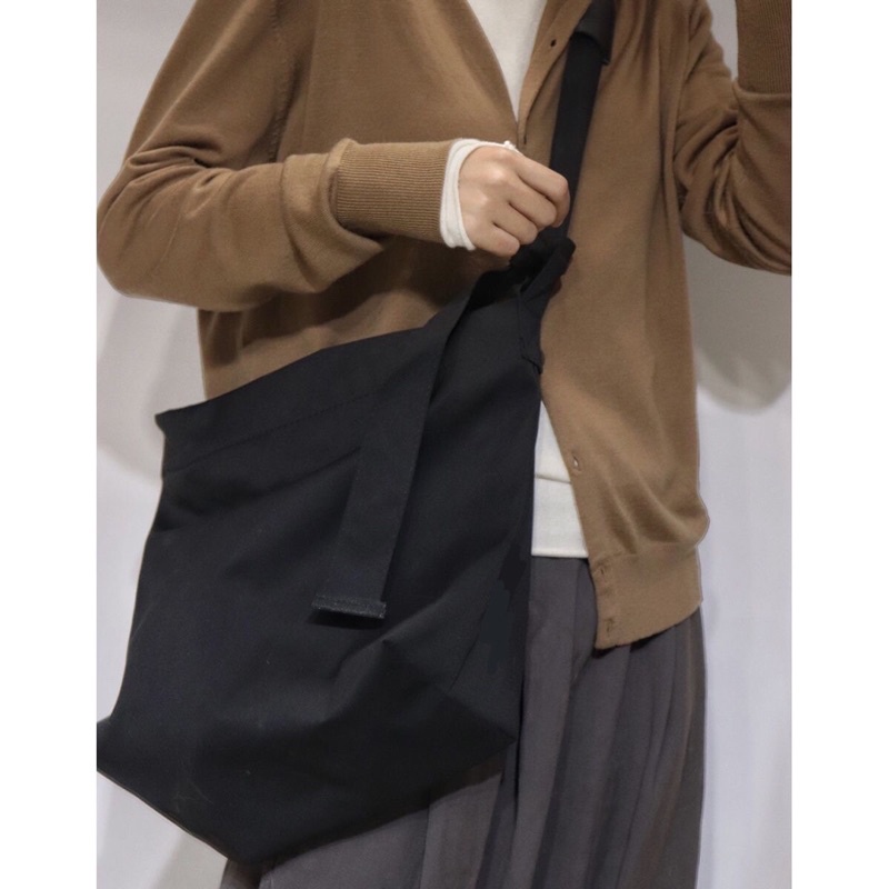 Túi Đeo Chéo Canvas Buộc Dây Knot Messenger Bag đeo chéo Unisex nam nữ size to (có sẵn, hình thật)